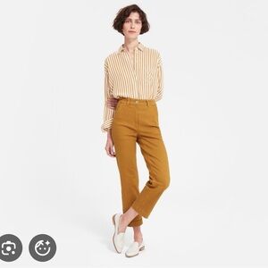 Everlane straight leg crop / light brown | 0